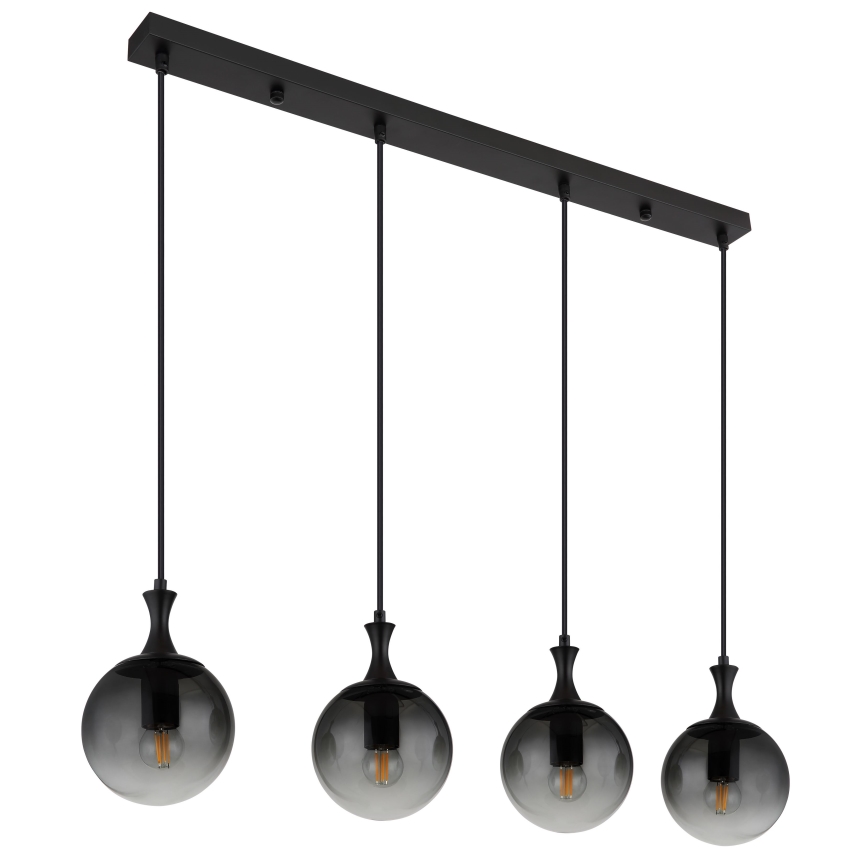 Globo - Luster na sajli 4xE27/10W/230V crna