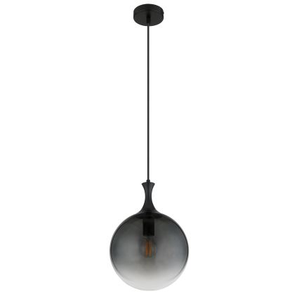 Globo - Luster na sajli 1xE27/10W/230V pr. 25 cm crna