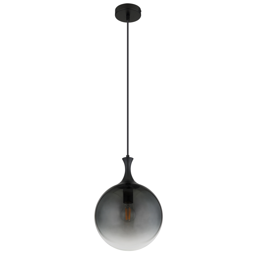 Globo - Luster na sajli 1xE27/10W/230V pr. 25 cm crna