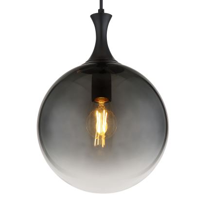Globo - Luster na sajli 1xE27/10W/230V pr. 25 cm crna