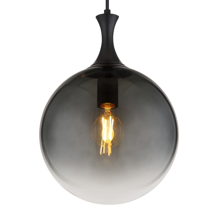 Globo - Luster na sajli 1xE27/10W/230V pr. 25 cm crna
