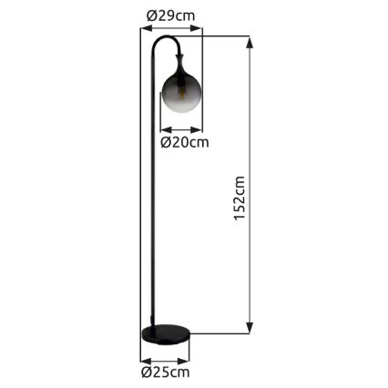 Globo - Podna lampa 1xE27/10W/230V