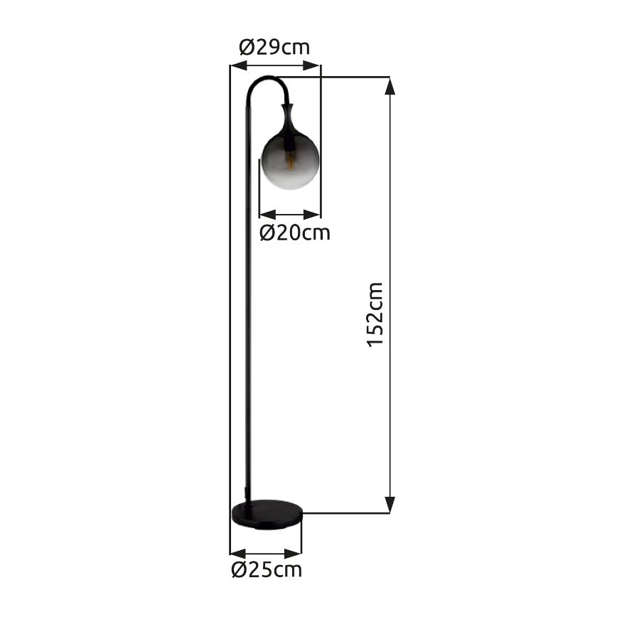 Globo - Podna lampa 1xE27/10W/230V