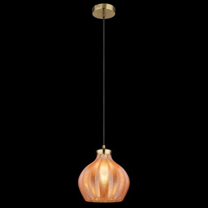 Globo - Luster na sajli 1xE27/60W/230V Ø 22 cm zlatna