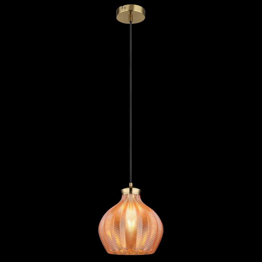 Globo - Luster na sajli 1xE27/60W/230V Ø 22 cm zlatna