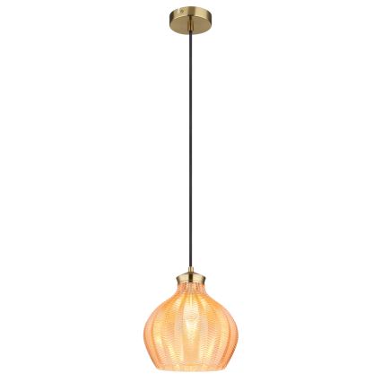 Globo - Luster na sajli 1xE27/60W/230V Ø 22 cm zlatna