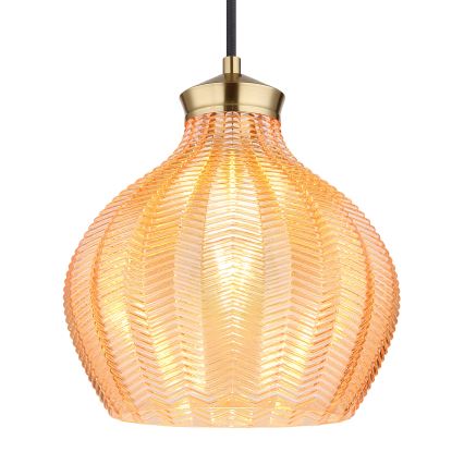 Globo - Luster na sajli 1xE27/60W/230V Ø 22 cm zlatna