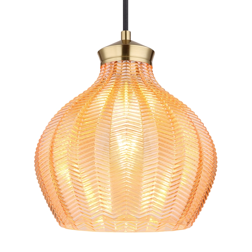Globo - Luster na sajli 1xE27/60W/230V Ø 22 cm zlatna