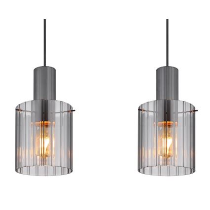 Globo - Luster na sajli 3xE27/40W/230V siva