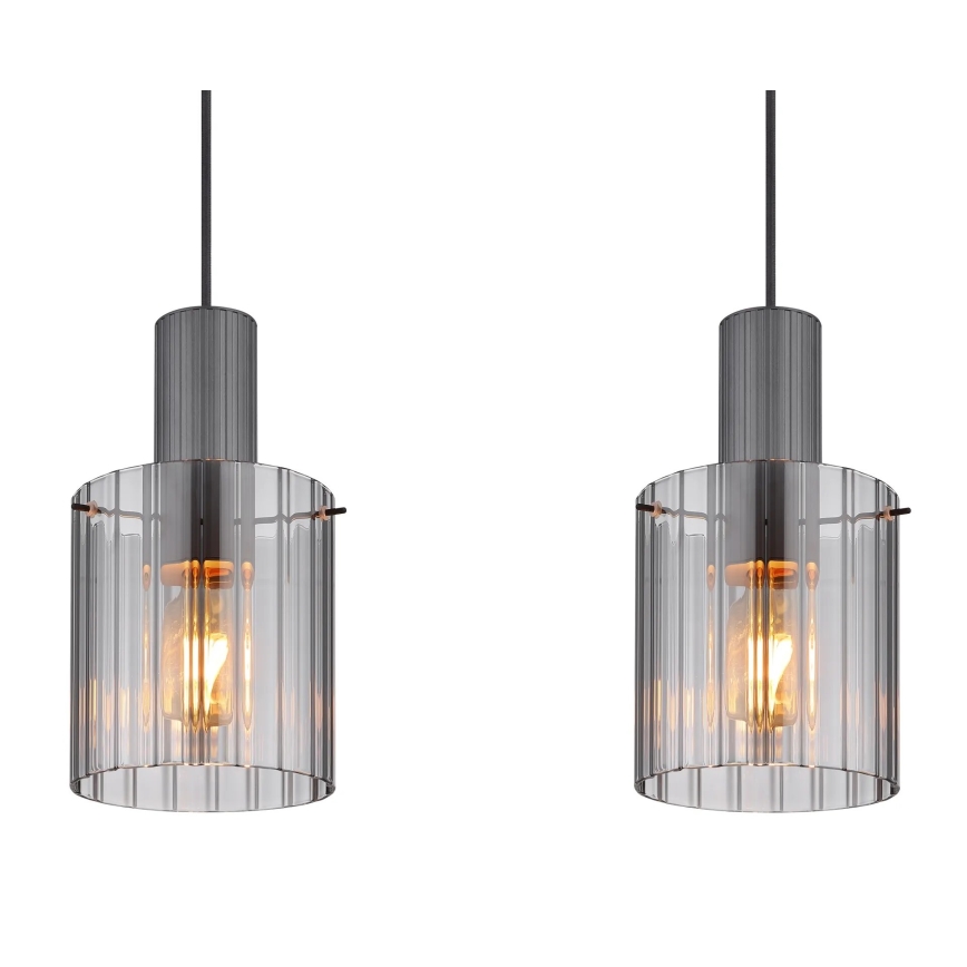 Globo - Luster na sajli 3xE27/40W/230V siva