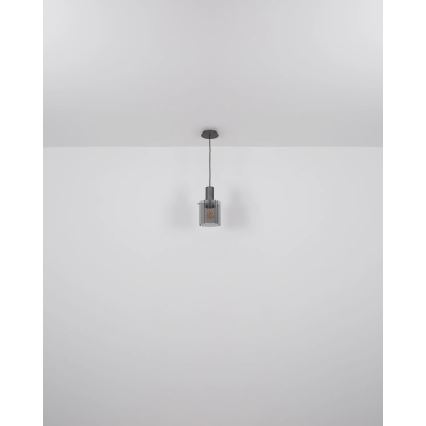 Globo - Luster na sajli 1xE27/40W/230V pr. 18 cm smeđa