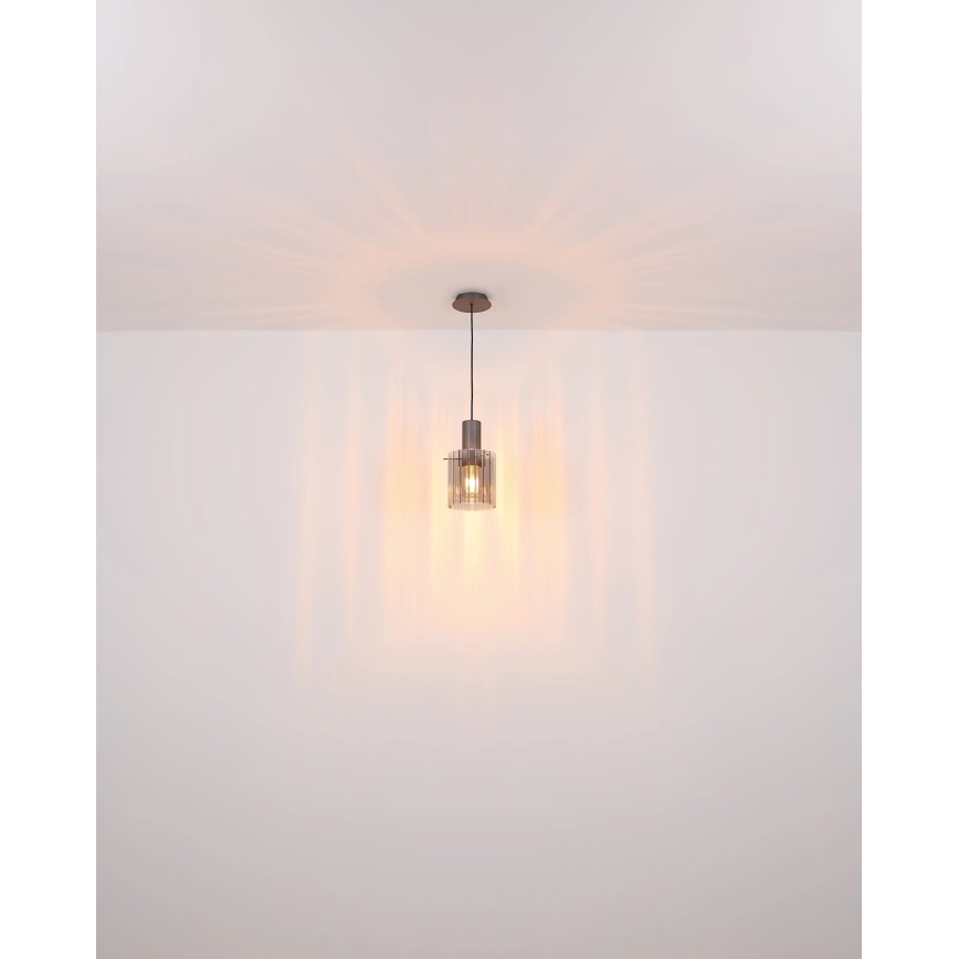 Globo - Luster na sajli 1xE27/40W/230V pr. 18 cm siva