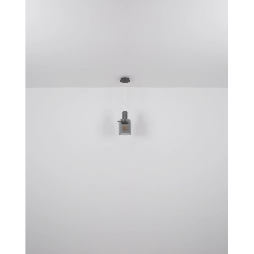 Globo - Luster na sajli 1xE27/40W/230V pr. 18 cm siva