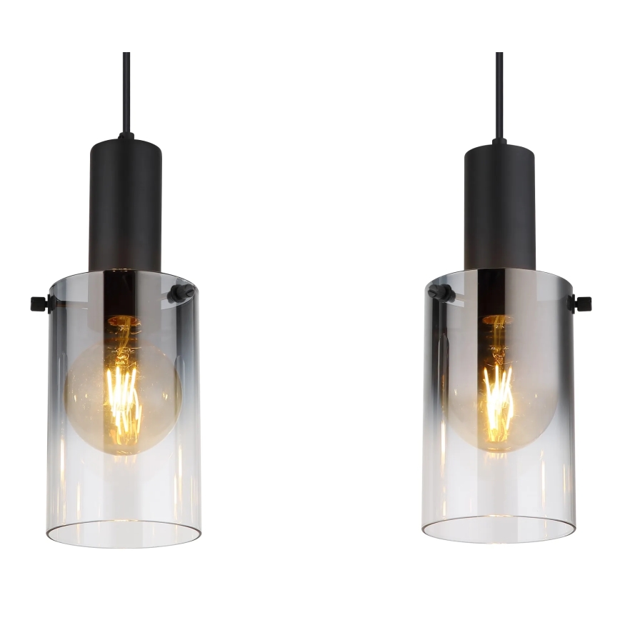 Globo - Luster na sajli 3xE27/40W/230V crna