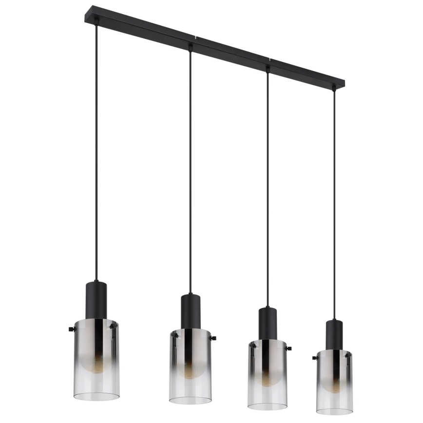 Globo - Luster na sajli 4xE27/40W/230V crna