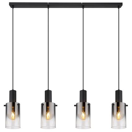 Globo - Luster na sajli 4xE27/40W/230V crna