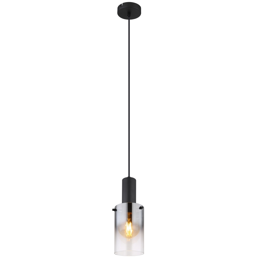 Globo - Luster na sajli 1xE27/40W/230V pr. 12,5 cm crna