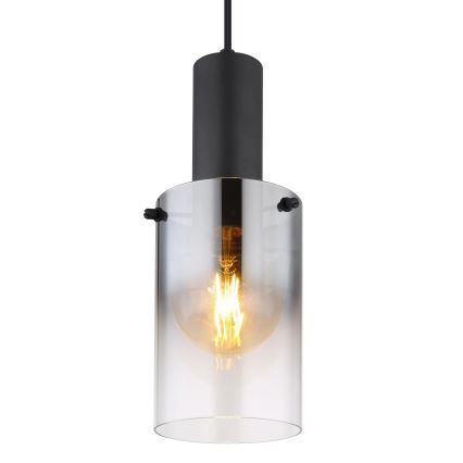 Globo - Luster na sajli 1xE27/40W/230V pr. 12,5 cm crna