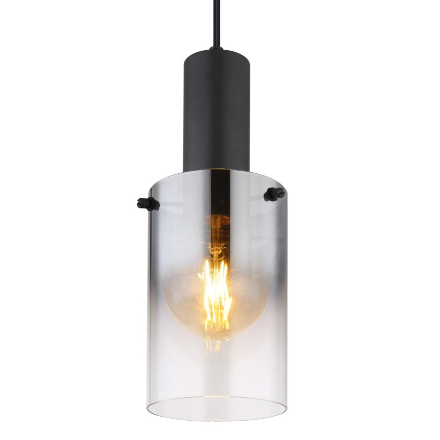 Globo - Luster na sajli 1xE27/40W/230V pr. 12,5 cm crna