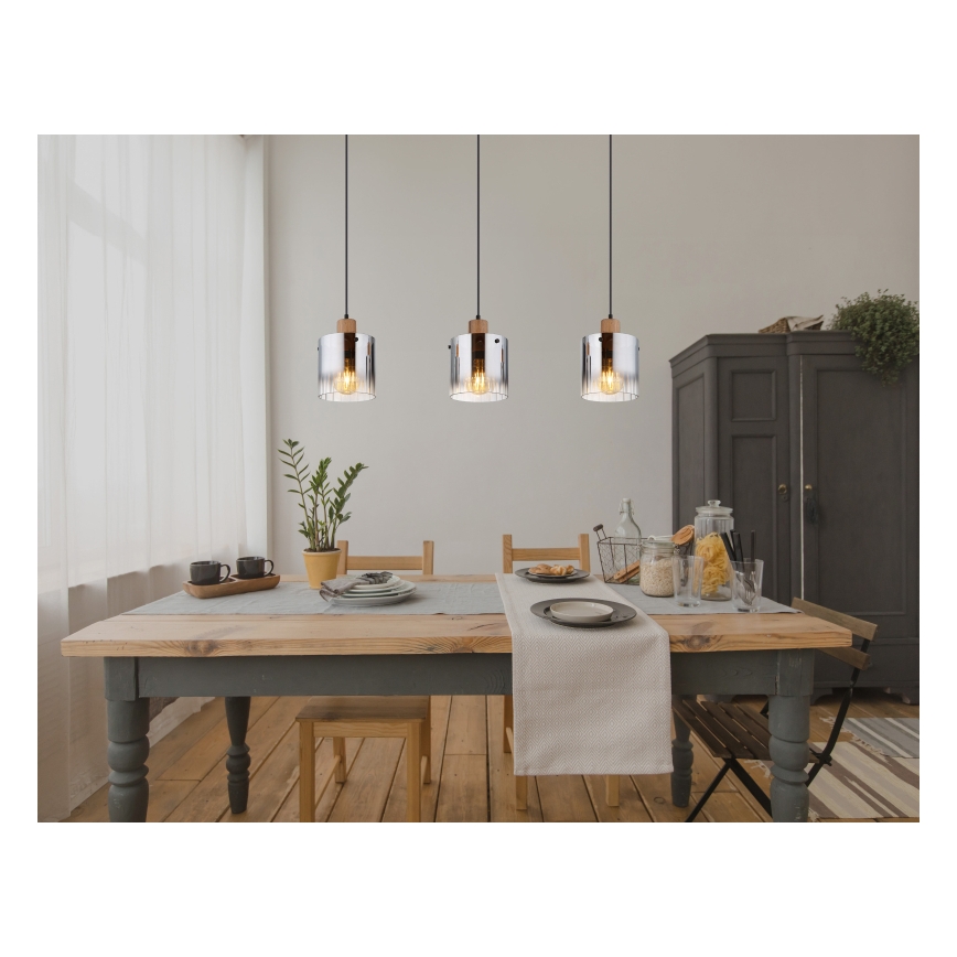 Globo - Luster na sajli 3xE27/60W/230V