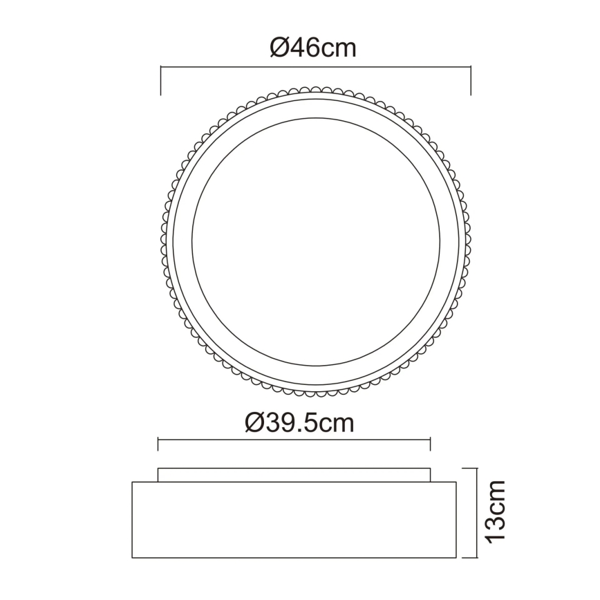 Globo - LED stropna svjetiljka 45 W, 230 V, 2700/4000/6000 K, promjer 46 cm, bijela