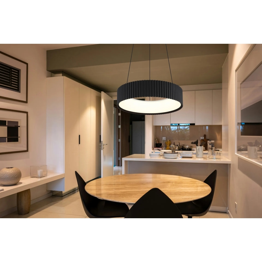Globo - LED viseći luster na sajli LED/45W/230V 2700/4000/6000K, promjer 46 cm, crne boje