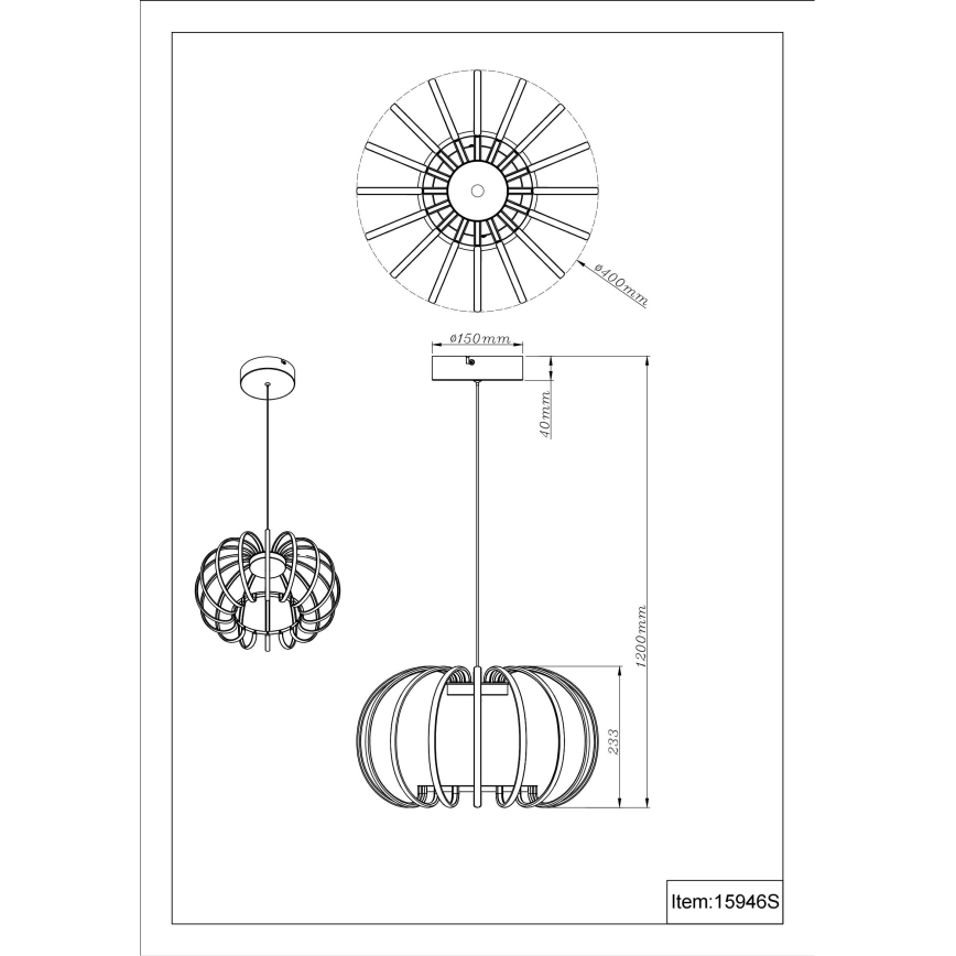 Globo - LED luster na sajli s mogućnošću prigušivanja LED/40W/230V 3000K