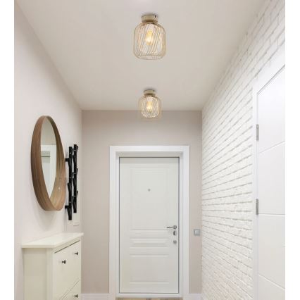 Globo - Stropna svjetiljka 1xE27/40W/230V Ø 18 cm bež/bijela