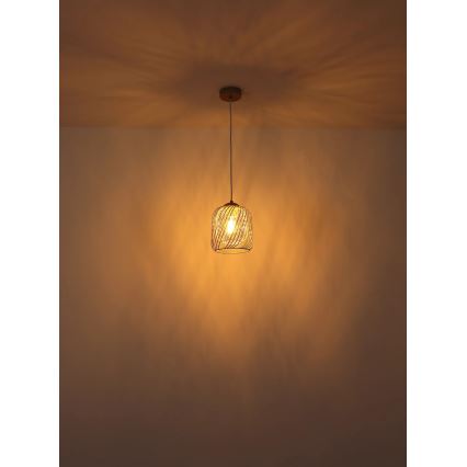 Globo - Visilica na kabelu 1xE27/40W/230V Ø 18 cm bež/bijela