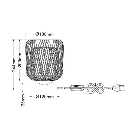 Globo - Stolna lampa 1xE27/40W/230V
