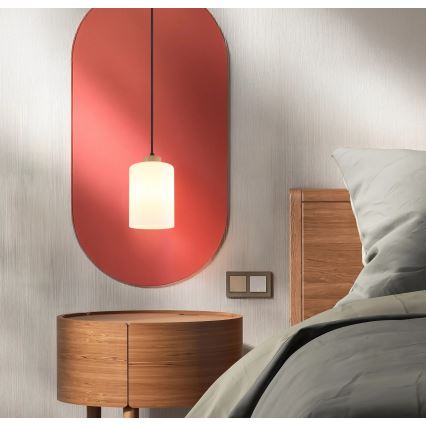 Globo - Luster na kabelu 1xE27/60W/230V bež/bijela