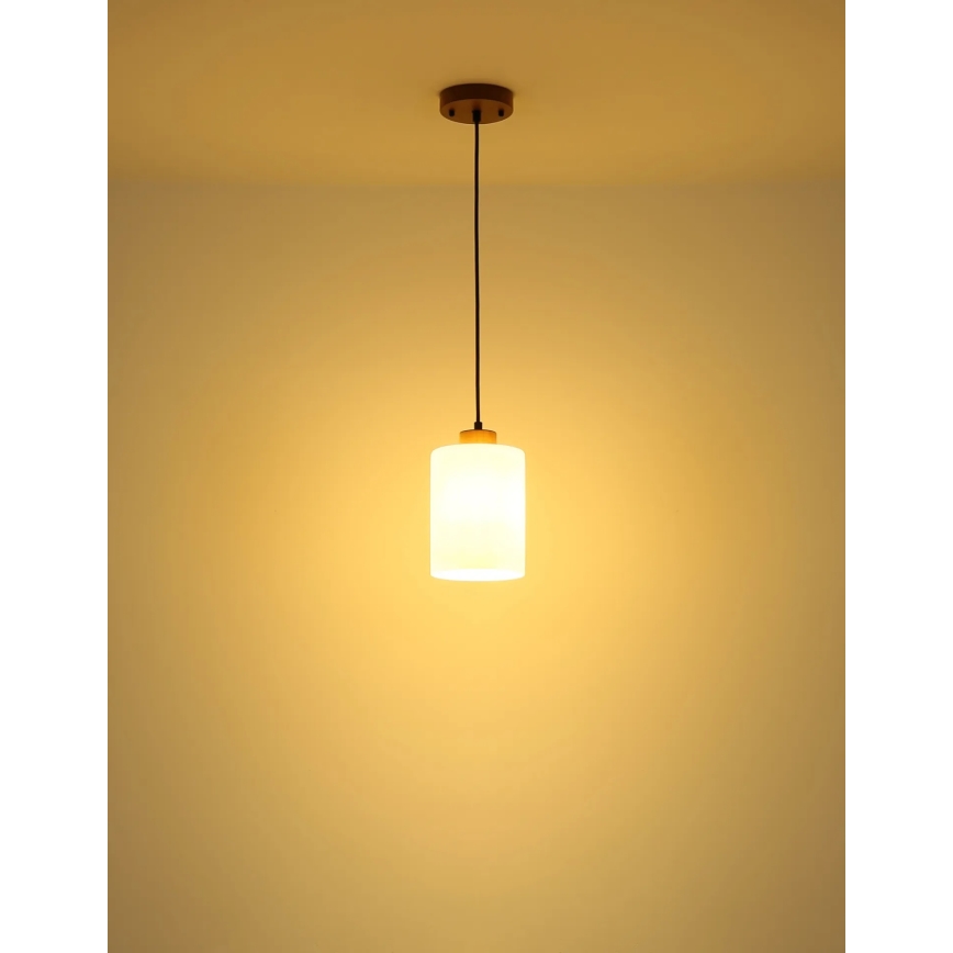 Globo - Luster na kabelu 1xE27/60W/230V bež/bijela