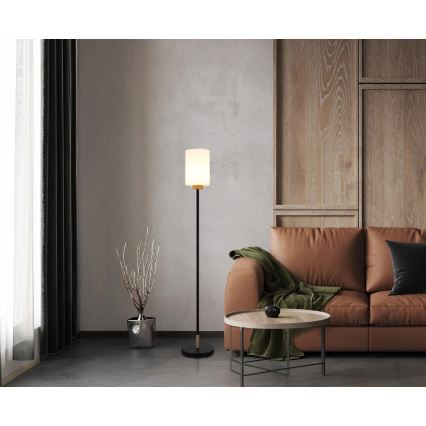 Globo - Podna lampa 1xE27/60W/230V crna/bijela