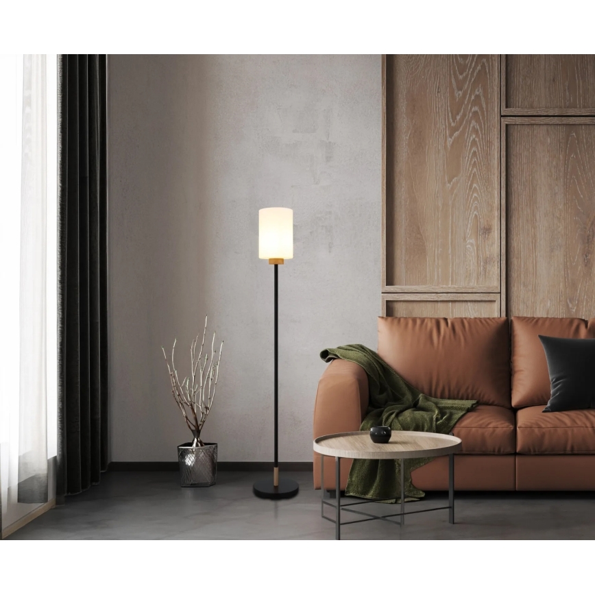 Globo - Podna lampa 1xE27/60W/230V crna/bijela