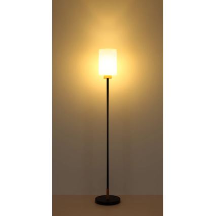 Globo - Podna lampa 1xE27/60W/230V crna/bijela