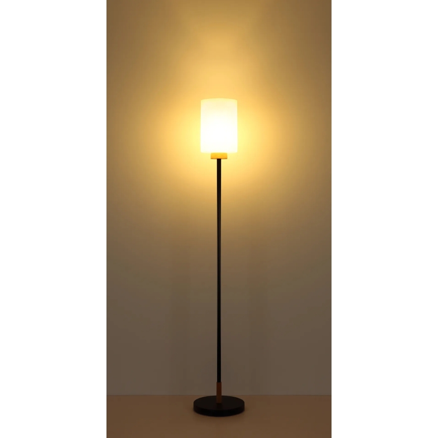 Globo - Podna lampa 1xE27/60W/230V crna/bijela