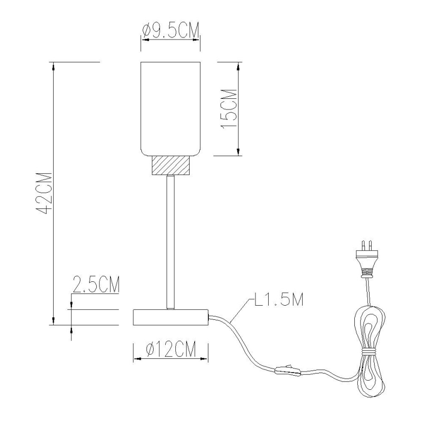 Globo - Stolna svjetiljka 1xE27/60W/230V crna/bijela