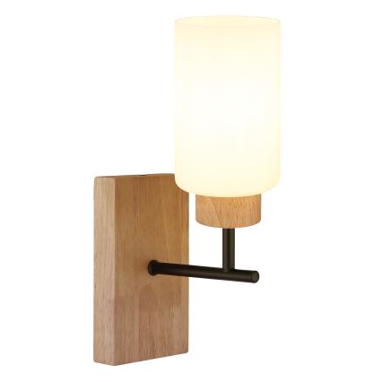Globo - Zidna svjetiljka 1xE27/60W/230V hrast/bijela