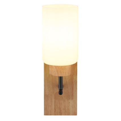 Globo - Zidna svjetiljka 1xE27/60W/230V hrast/bijela