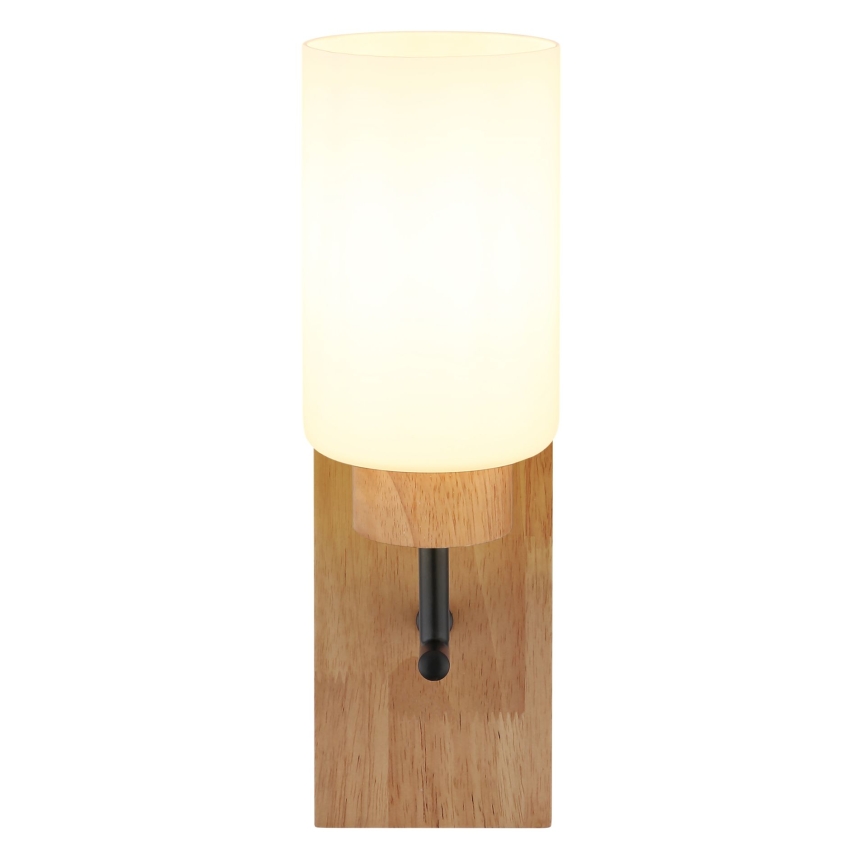 Globo - Zidna svjetiljka 1xE27/60W/230V hrast/bijela