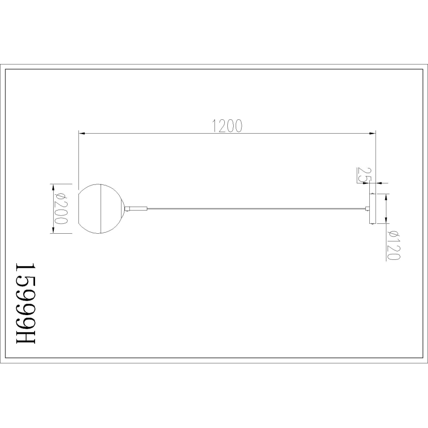 Globo - Luster na sajli 1xE27/60W/230V, promjer 20 cm