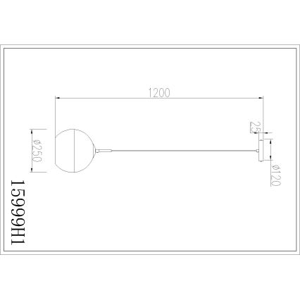 Globo - Luster na sajli 1xE27/60W/230V prom. 25 cm