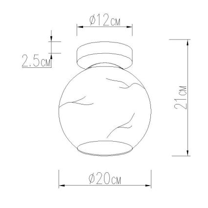 Globo - Stropna svjetiljka 1xE27/60W/230V Ø 20 cm