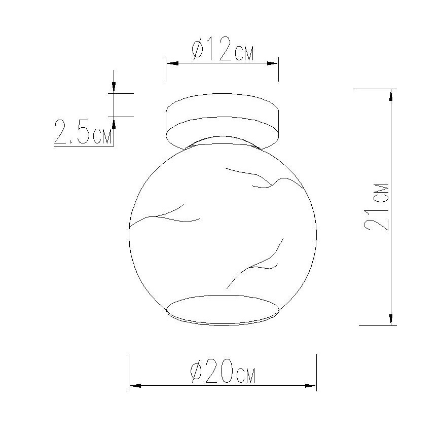 Globo - Stropna svjetiljka 1xE27/60W/230V Ø 20 cm