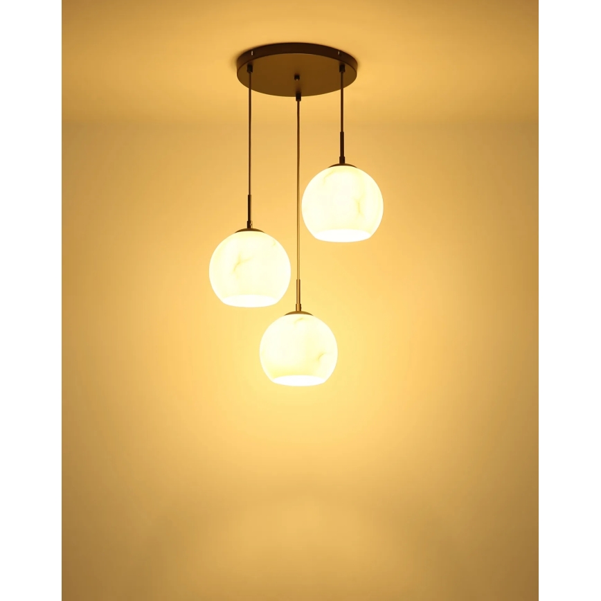 Globo - Luster na sajli 3xE27/60W/230V Ø 42,5 cm