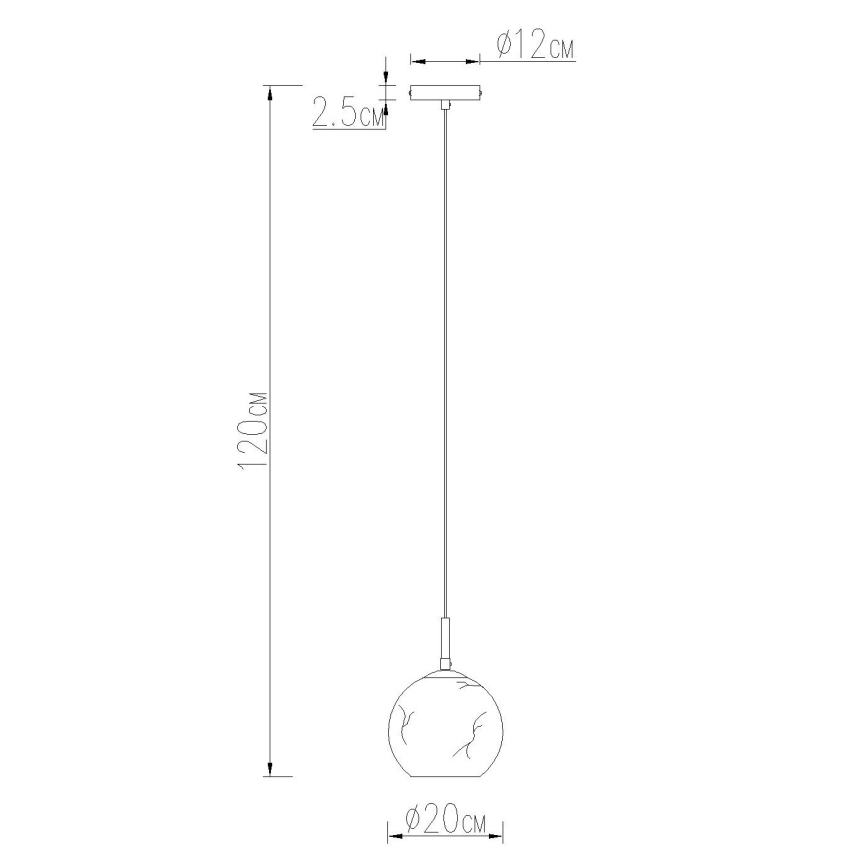 Globo - Luster na sajli 1xE27/60W/230V Ø 20 cm