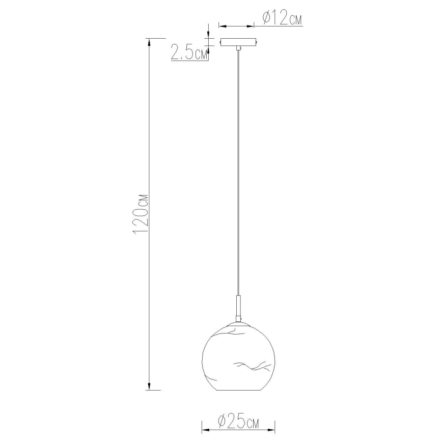 Globo - Luster na kabelu 1xE27/60W/230V Ø 25 cm