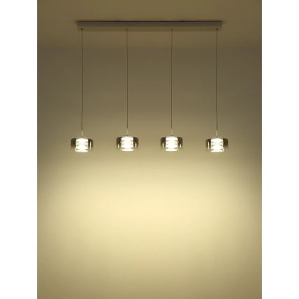 Globo - LED luster na sajli LED/24W/230V bijela/dimljena