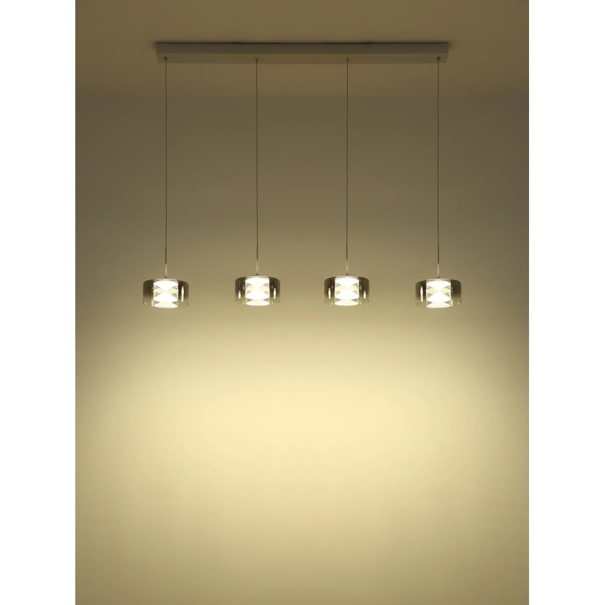 Globo - LED luster na sajli LED/24W/230V bijela/dimljena