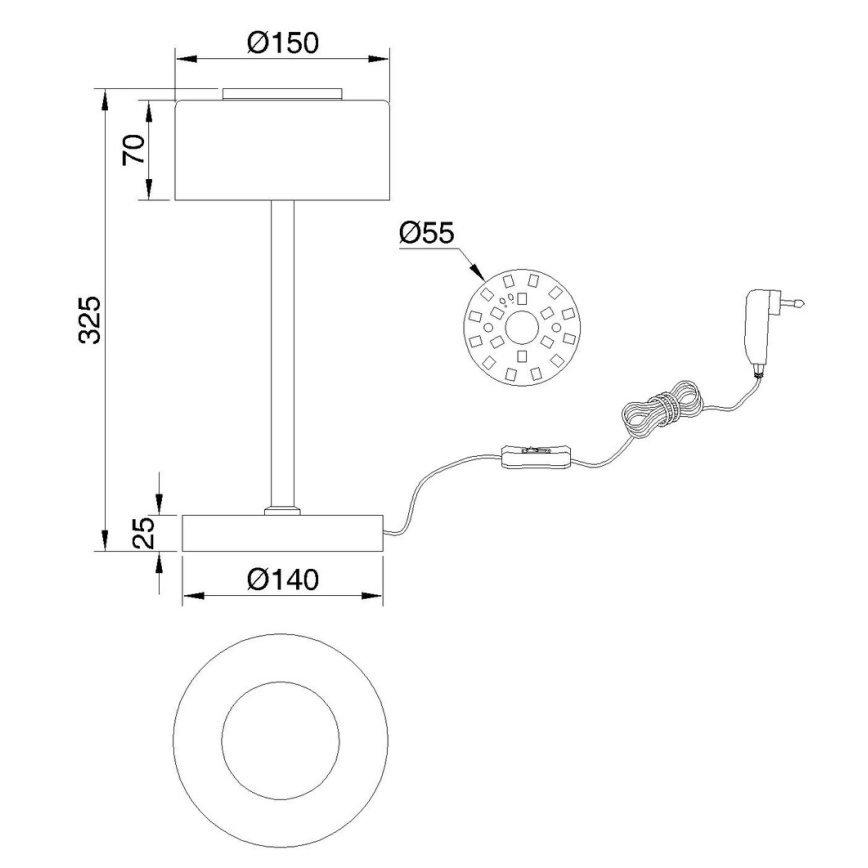 Globo - LED stolna svjetiljka LED/6W/230V